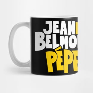 Jean-Paul Belmondo Lettering - French Cinema Icon Mug